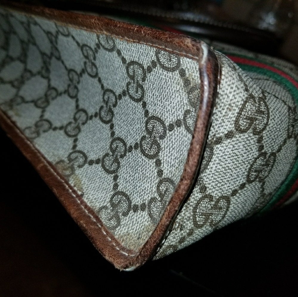 Vintage Authentic Gucci Shopping Tote Brown - Picture 7 of 8